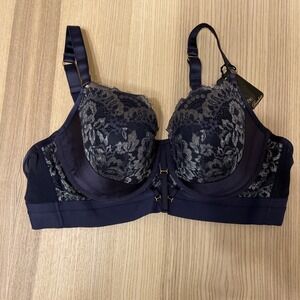 Women's City Chic Alexis CT LL Bra Size 44D Midnight Blue Underwire